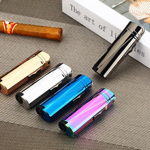 Load image into Gallery viewer, NEW Modern Luxury Grinding Wheel Three Torch Turbo Lighters For Cigarettes Accessories Cigar Smoking Lighters New Metal Design

