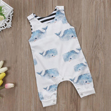 Load image into Gallery viewer, Newborn Baby Summer Clothing Sleeveless Whales Print Romper Jumpsuit Sun suit Playsuits For Boys
