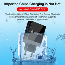 Load image into Gallery viewer, Portable Fast Quick Charge 3.0 LED Display 3 USB Charger 3A Fast Charging Mobile Phone Modern Black And White Chargers Adapter

