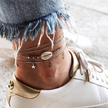Load image into Gallery viewer, Luxury Bohemian Star Shell Ankle Bracelet Foot Jewelry Brecelet Simple Shell Anklets for Women Summer Style
