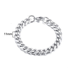 Load image into Gallery viewer, Men's Bracelet Curb Cuban Link Chain Stainless Steel Mens Womens Bracelets Bangle Gold Tone No Fade
