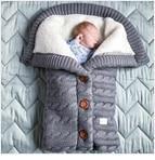 Load image into Gallery viewer, Newborn Infant Baby Knit sleep bag Stroller envelope Blanket Winter Warm Swaddle Wrap Sleeping Bags
