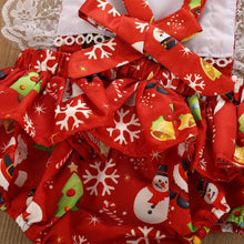 Load image into Gallery viewer, New Christmas Princess Set Newborn Baby Girls  Suspender Dress Romper Bodysuit And Hairband Set
