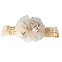 Load image into Gallery viewer, ILuxury Handmade Infant Child Hair Band Three-dimensional Alloy Rhinestone Crown Headdress  Elastic Headband Turban For Baby Girls
