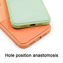 Load image into Gallery viewer, Simple Wallet Case For iphone Silicone Case For iphone 13 12 11 Pro Max Mini With Card Holder Cover Classic Silicone Full Protection Anti-Scratch Shockproof Case
