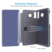 Load image into Gallery viewer, Smart Flip Phone Case For iPhone X XR XS 5 5S SE 7 8 6 6S Plus 11 12 13 Mini Pro Max 2020 Mirror Window Standing Holder Cover  Mirror Screen Smart Plating Case 360 Full Body Ultra Thin Intelligent Protective Case
