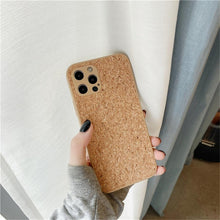 Load image into Gallery viewer, Simple Wood Compress Sawdust Phone Case For iPhone 14 13 Pro Max 12 11 X XR XS 6 7 8 Plus Solid Shockproof Breathable Cover Ultra Thin Full Body Dustproof Anti Fingerprint Scratch-Resistant Case iPhone
