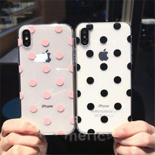 Load image into Gallery viewer, Transparent  Phone Case For iPhone 13 12 11 14 Pro Little Dots Love Heart Clear Back Cover Vintage Women Girls Soft Anti-Scratch Protective Cases for iPhone
