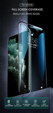 Load image into Gallery viewer, 3pcs Full Cover Protective Glass On For Iphone 11 12 13 14 Pro Max Screen Protector For Iphone X Xr Xs Max 7 8 6s Plus Se Glass Full Screen Protector Edge To Edge Full Screen Coverage
