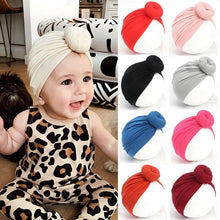 Load image into Gallery viewer, Newborn Toddler Kids Turban Cotton Beanie Hat Winter Cap Knot Solid Soft Sleeping Caps For Kids
