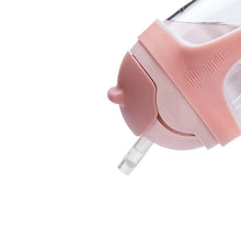 Load image into Gallery viewer, Suction Cups Milk Straw With Handles Training Feeding Bottle Silicone Drinking Wide Mouth Bottle for Kids and Baby
