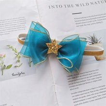 Load image into Gallery viewer, Luxury Modern Pearl Handmade Baby Girls Bowknot Crown Headband Lace Elastic Hair Band Bow For Girls Baby
