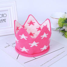 Load image into Gallery viewer, Modern Luxury New Trend  Baby Hat Girls and Boys Crown Knitted Cap Toddler Empty Top Hats Newborn Design Woolen Yarn Bonnet For Kids
