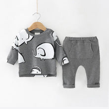 Load image into Gallery viewer, Romper Set Fashion Cartoon Bodysuit Hat and Pant  Clothing Set Cute Animal Newborn Baby Clothes Pajamas
