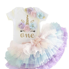 Load image into Gallery viewer, New Trend Dress For Baby Girls First 1st Birthday Baby Clothing Toddler Summer Clothes For Birthday Party
