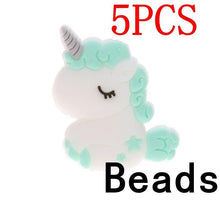 Load image into Gallery viewer, Silicone Unicorn Teether Beads Cute Cartoon Rodent BPA Free Baby Teething Toy For Baby and Kids
