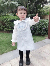 Load image into Gallery viewer, New Spring Baby Girls Sweet Bow Brim Princess Dress Kids Baby Girls Clothes For Kids Between 1-3Years
