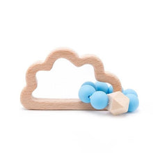 Load image into Gallery viewer, Wooden Teether Hedgehog Crochet Beads Wood Crafts Ring Engraved Bead Baby Teether Wooden Toys For Kids Rattle
