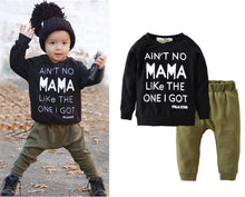Load image into Gallery viewer, Newborn Baby Boy Clothes Set Long Sleeve Letter Like A Boss T-shirt , Pants Infant Clothing Set For Baby
