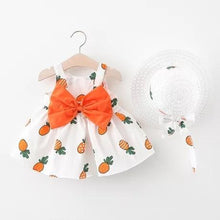Load image into Gallery viewer, Modern Girl Summer New Baby Dress + Hat Baby Girl Outfits Dress for Princess Birthday Party Dress
