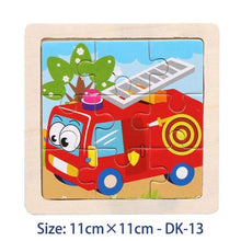 Load image into Gallery viewer, 38 Style Cartoon Wooden Puzzle Children Animal/ Vehicle Toy For  2-6 Year Baby Early Educational Toys for Kids
