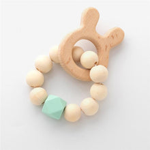 Load image into Gallery viewer, Modern Baby Silicone Wooden  Nursing Bracelets Wood Teether Silicone Beads Teething Wood Rattles Toys for Baby
