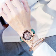 Load image into Gallery viewer, Women Elegant Popular Watch Set Starry Sky Ladies Bracelet Watch Casual Leather Sports Quartz Wristwatch For Women and Girls
