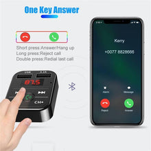 Load image into Gallery viewer, Fast USB Car Charger Bluetooth 5.0 FM Transmitter Modulator Handsfree Car Kit 3.1A Fast Phone Charger Audio MP3 Player
