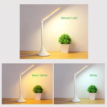 Load image into Gallery viewer, STEVVEX LED Touch Table Lamp Foldable USB Powered Dimming Desk Lamp LED With Eye Protection Reading Light Student Working Desk Light Lamp (White)
