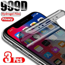 Load image into Gallery viewer, 3Pcs Anti-Spy Hydrogel Film for IPhone 12 11 Pro Max 7 8 Plus Privacy Screen Protectors for IPhone 13 14 XS MAX X XR Not Glass Hydrogel Film Privacy Screen Protector Compatible with iPhone
