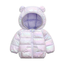 Load image into Gallery viewer, Shiny Toddler Baby Warm Hooded Coat Winter Outerwear Infant Clothes Cute Jacket Baby Clothes For Girls
