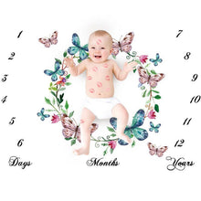 Load image into Gallery viewer, Newborn baby Monthly Growth  Blanket Photography Props Background Cloth For Baby
