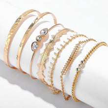 Load image into Gallery viewer, Bohemian Gold Tassel Bracelets For Women Summer Shell Clear Crystal Stone Luxury Jewelry
