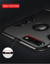 Load image into Gallery viewer, Luxury Black Cool Armor Case For iPhone 8 7 6 6S Plus 5 5s Shockproof Case For iPhone X XS MAX XR Stand Cover Case  Heavy Duty Shockproof Armor Dual Layer Protection Back Case Cover
