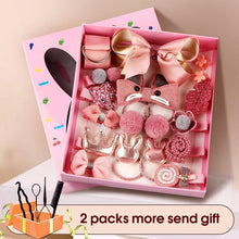 Load image into Gallery viewer, Luxury ModernBaby Girl Headband Set 18Pcs for Children's Turban Darling Bows Kids Headwear Elastic Hair Bands Clips Hairpins Sets

