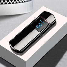 Load image into Gallery viewer, Luxury Modern New Personality USB Cigarette Lighter Fingerprint Induction Electronic Lighter Rechargeable

