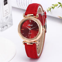 Load image into Gallery viewer, Women Watch Rhinestone Fashion Exquisite Women Leather Casual Watch Luxury Analog Quartz Crystal Wristwatch Bracelet Watch For Women and Girls
