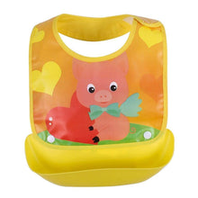 Load image into Gallery viewer, Baby Bibs Waterproof Silicone Feeding Saliva Towel Newborn Cartoon Aprons Baby Bibs Detachable For Kids
