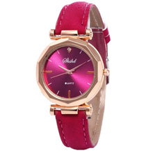 Load image into Gallery viewer, Women Watch Rhinestone Fashion Exquisite Women Leather Casual Watch Luxury Analog Quartz Crystal Wristwatch Bracelet Watch For Women and Girls
