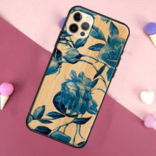 Load image into Gallery viewer, Vintage Tree Flower Bamboo Wood Case For iPhone Pro Max 12 13 min SE For iPhone 13 Shockproof Wooden Texture Protective Cover Unique &amp; Classy Wooden Case
