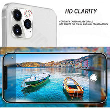 Load image into Gallery viewer, 4Pcs Camera Lens Glass Protector on For iPhone 11 12 13 14 Pro Max Tempered Glass For iPhone 14 Plus 12 13 Mini Camera Protector Ultra Thin Transparent Camera Lens Cover
