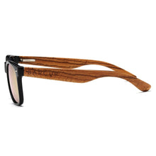 Load image into Gallery viewer, Luxury Handmade Polarized Handmade Bamboo Wood Universal Sunglasses In Zebra Wood Style  Vintage Wooden Frame Male Driving Sun Glasses Shades Gafas With Box and UV400Protection
