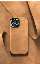 Load image into Gallery viewer, Genuine Vintage Brown Leather Case for iPhone  Luxury PU Leather Case For iPhone 13 12 11 14 Pro Max Mini XR XS X 8 7 Plus SE Soft Silicon Shockproof Phone Cover
