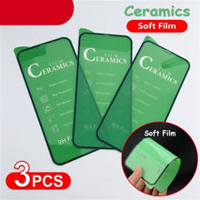 Load image into Gallery viewer, 3Pcs Ceramic Protective Glass For iPhone 14 13 12 11 Pro XR XS Max X 8 7 6 Plus Soft Glass Screen Protector For SE2022 PMMA Film 9H-Hardness, Anti-Scratch No Bubbles Screen Protector
