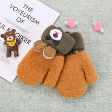 Load image into Gallery viewer, New Fashion Children Winter Hats Baby Kids Girl Solid Knitted Beanies Caps Hair thick ball And Modern Gloves
