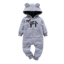 Load image into Gallery viewer, Modern Infant Baby Rompers Coral Fleece Animal Overall Baby Halloween Xmas Costume Clothes Baby jumpsuit Romper For Kids
