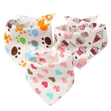 Load image into Gallery viewer, Baby Bibs Waterproof Triangle Cotton Cartoon Child Bibs Dribble Bibs Newborn Slabber Absorbent Cloth For Kids
