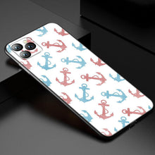 Load image into Gallery viewer, Anchor Boat Ship Wheel Phone Case For iPhone 13 12 Mini 11 Pro XS Max XR X 8 7 6S 6 Plus 5S 5 SE 2020 Black Cover Custom Anchor Hard Back Cover Case
