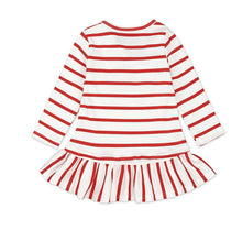 Load image into Gallery viewer, Baby Girl Dress   Winter Warm Clothes Toddler  Long Sleeve Stripe  Christmas Ruffle Dress  Unique Design
