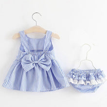 Load image into Gallery viewer, Modern Luxury Baby Girl Summer Party Clothing Cherry Dot Princess Dresses Bow Hat Outfits For Girls
